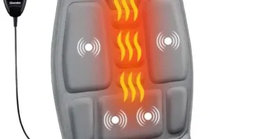 Massager Seat Cushion Heating Back Massage Chair Pad 10 Vibrating Massage Nodes For Pain Relief Deep Tissue Portable For