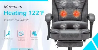 Office Chair With 7 Point Vibrating Massageheat Functions Ergonomic Recliner Chair Wfootrest Pu Leather Wide Computer De 1