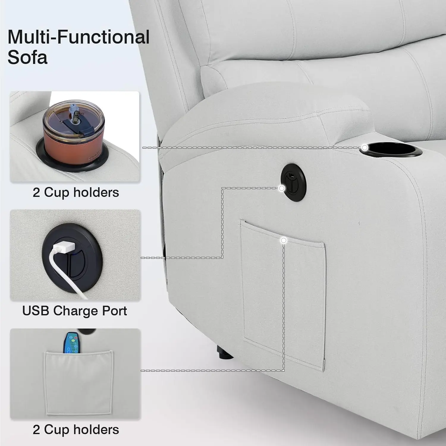 Power Recliner Chair For Elderly Lounge Sofa Home Adult Power Lift Recliner Chair With Heat And Massage Adjustable Headr 1
