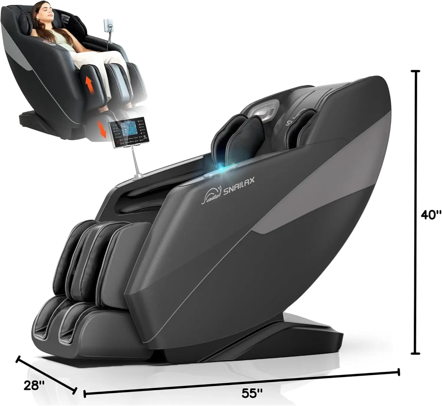 Snailax 4d Massage Chair Full Body Zero Gravity Sl Track Shiatsu Massage Recliner Chair 12 Auto Modes Compression Heat K 3