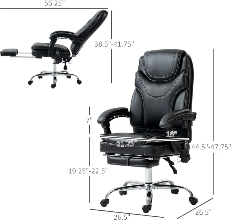 Vinsetto PU Leather Vibration Massage Office Chair Review