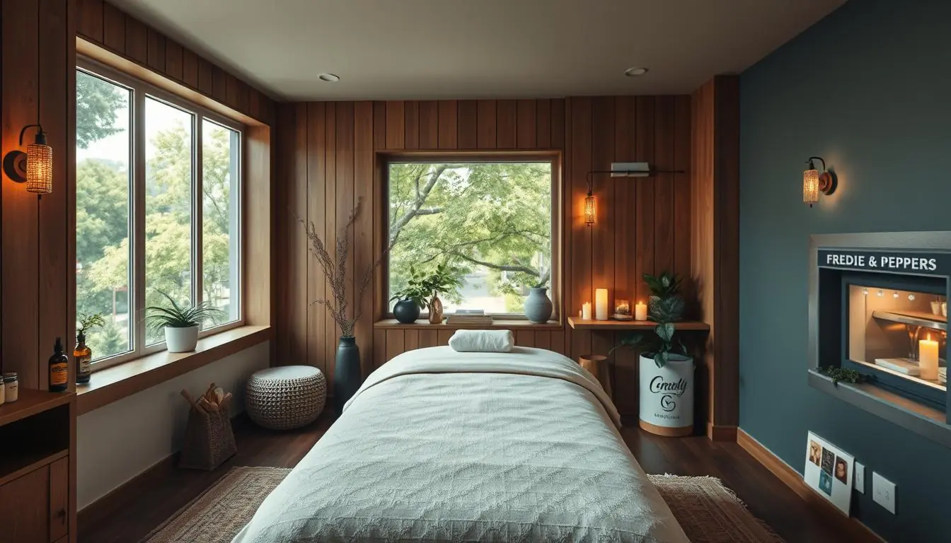 what's the massage place above freddie and peppers