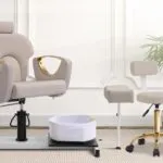 Kigoty Pedicure Chair With Massage Foot Bath 360 Degree Swivel Foot Spa Chair Hydraulic Pedicure Chair For Massage Shop 