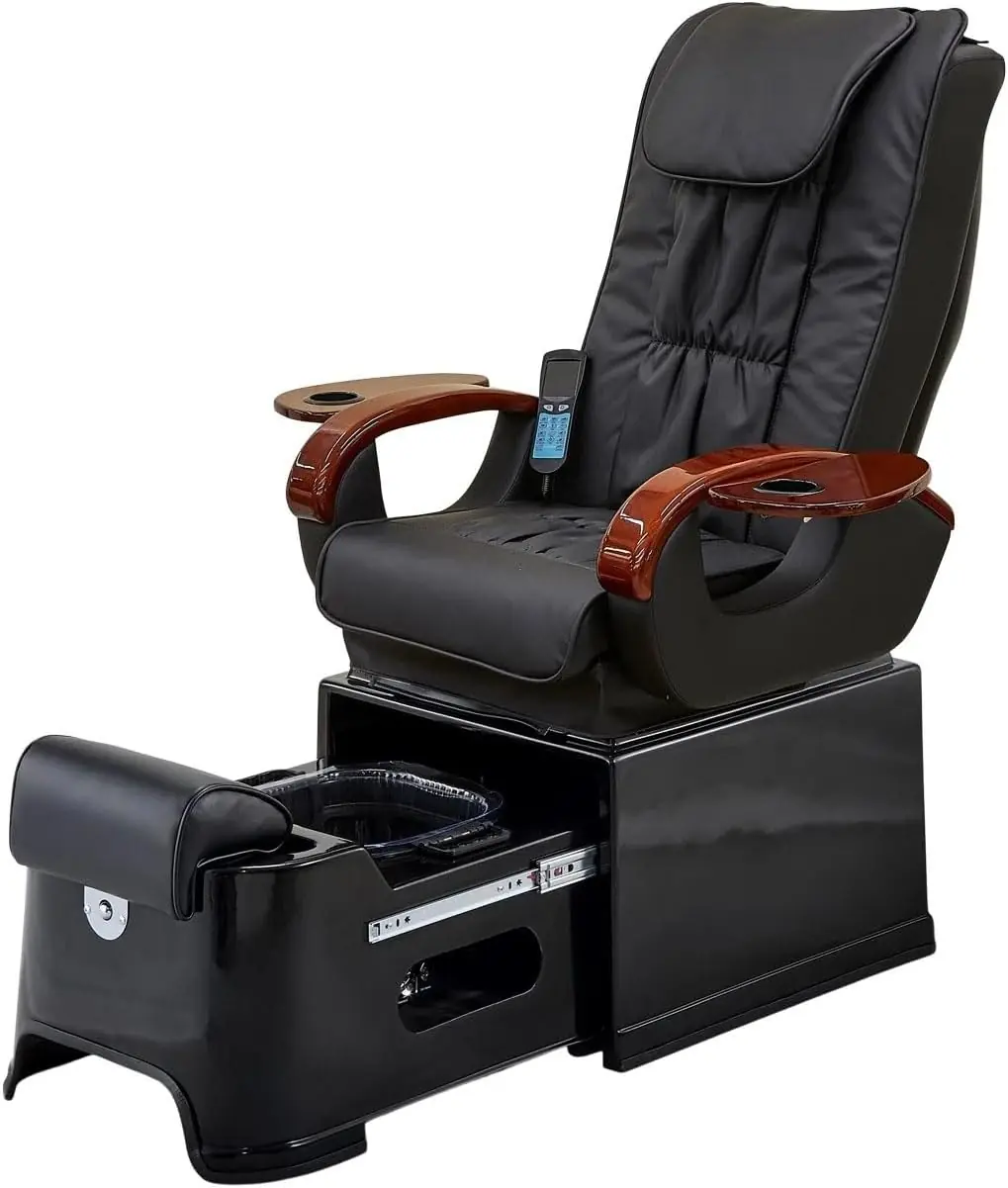 Ps42 Fiberglass Footsie Plumb Free Portable Professional Pedicure Spa Chair Full Function Roller Massage Disposable Line