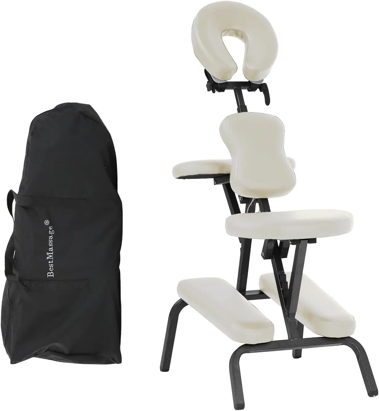 Fdw Portable Massage Chair Tattoo Chair Foldable Spa Massage Chair High Density Foam Height Adjustable Spa Salon Chair F