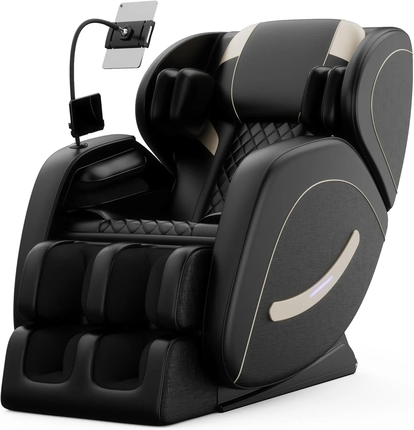 Luxury Zero Gravity Full Body Massage Chair With Heating Bluetooth Audio And Foot Rollers Home Relaxation Recliner Black