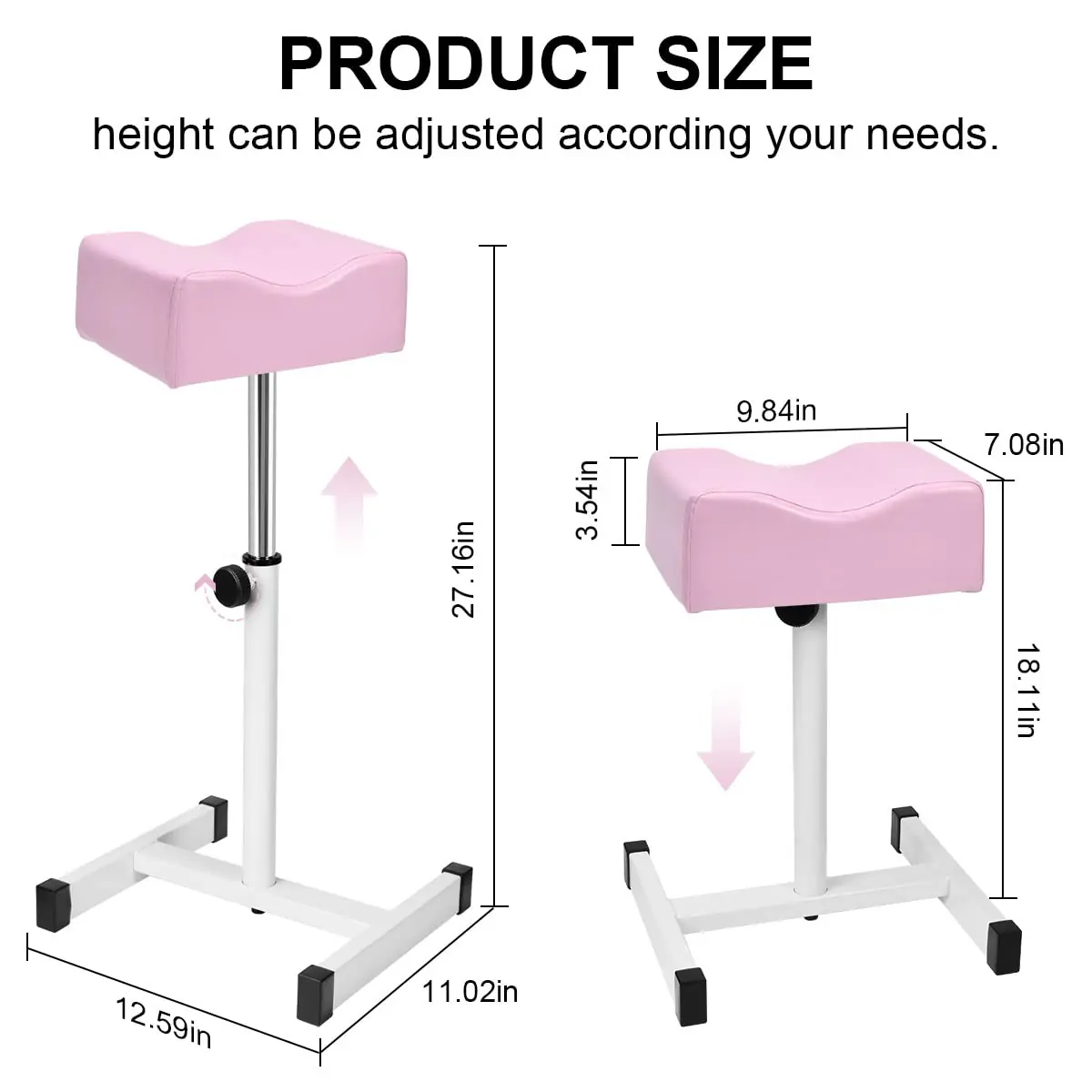 Pedicure Manicure Footrest Foot Massage Manicure Nail Beauty Stool Stand Adjustable Height Footstool For Home Beauty Sal 3