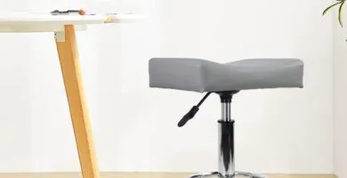 Kktoner Square Rolling Stool Pu Leather Height Adjustable Swivel Massage Spa Salon Stools Task Chair With Footrest Grey 1