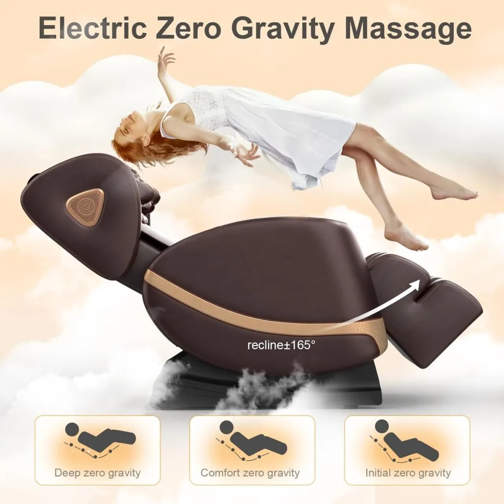 2025 Massage Chair Full Body Zero Gravity Massage Chair With 10 Fix Rollers Heating Foot Massage Auto Modes Bluetooth Sp 2