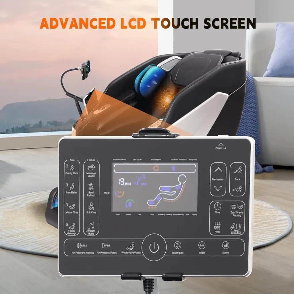 2025 Massage Chair Full Body Zero Gravity Sl Track Shiatsu Massage Recliner Chair With Heatai Control Body Scanblack 2