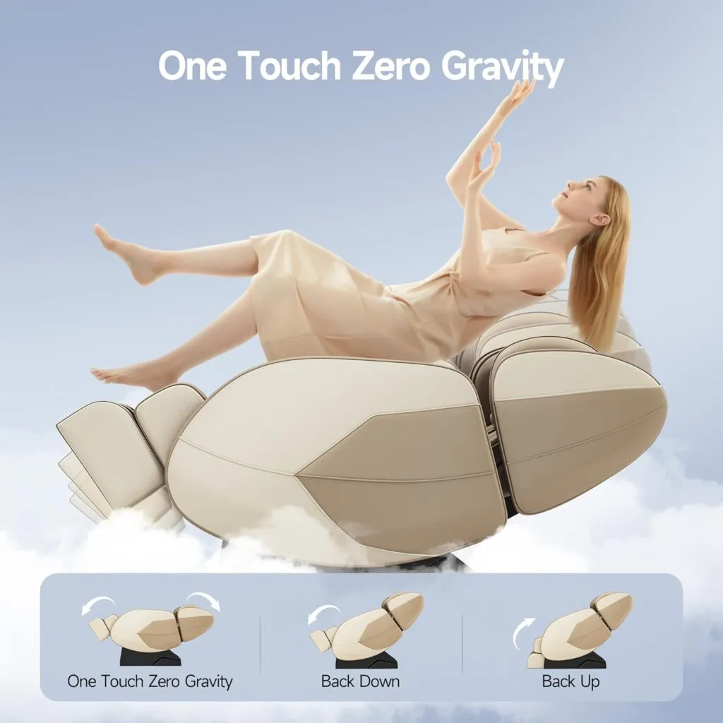 2025 Massage Chair Full Bodyzero Gravity Lower Back And Calf Heating Shiatsu Massage Recliner With 6 Auto With Manual Mo 2