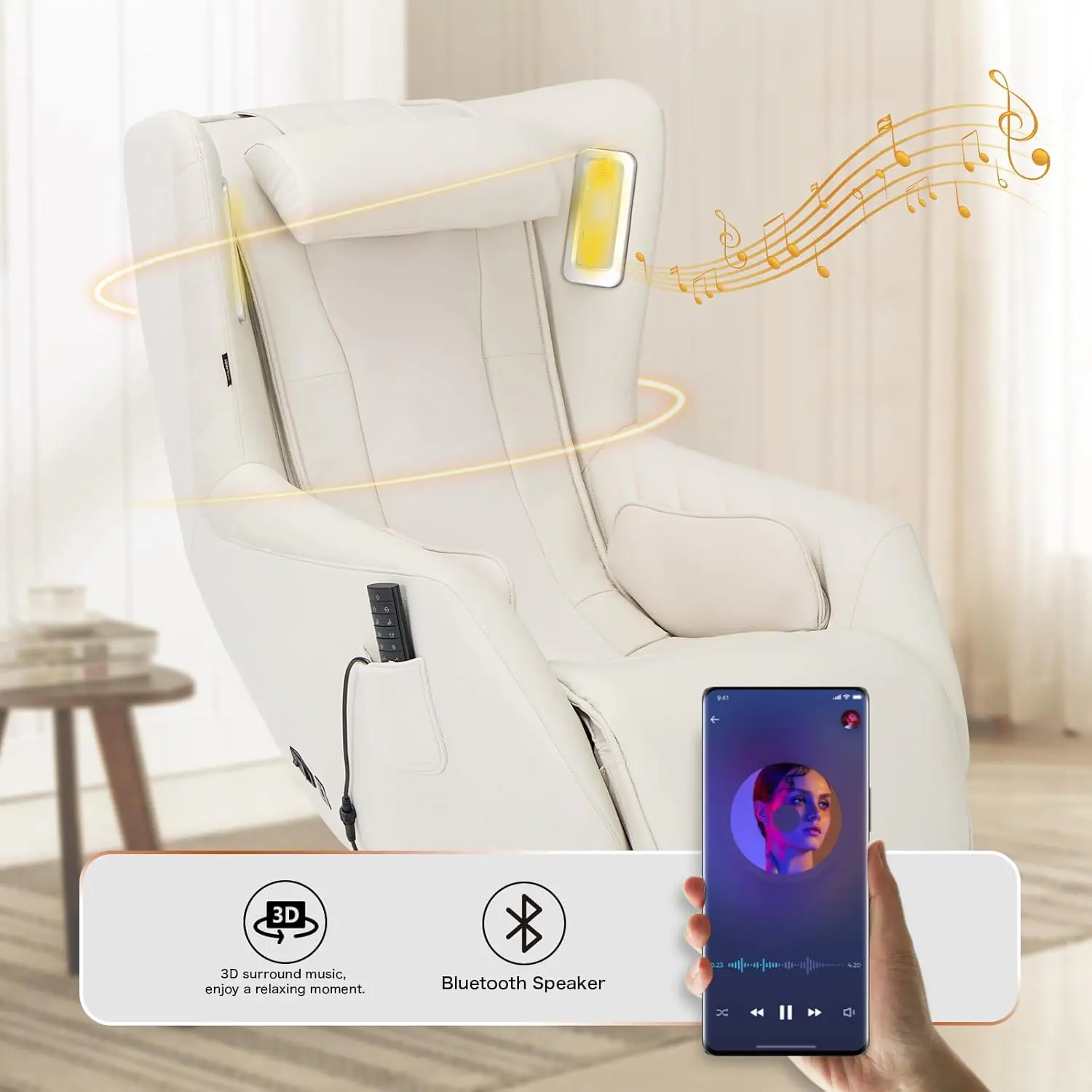 Colamy Zero Gravity Massage Chair Massage And Leisure Dual Use Chair360 Swivelheat Low Noise 3d Bluetooth Speakerliving 1 1