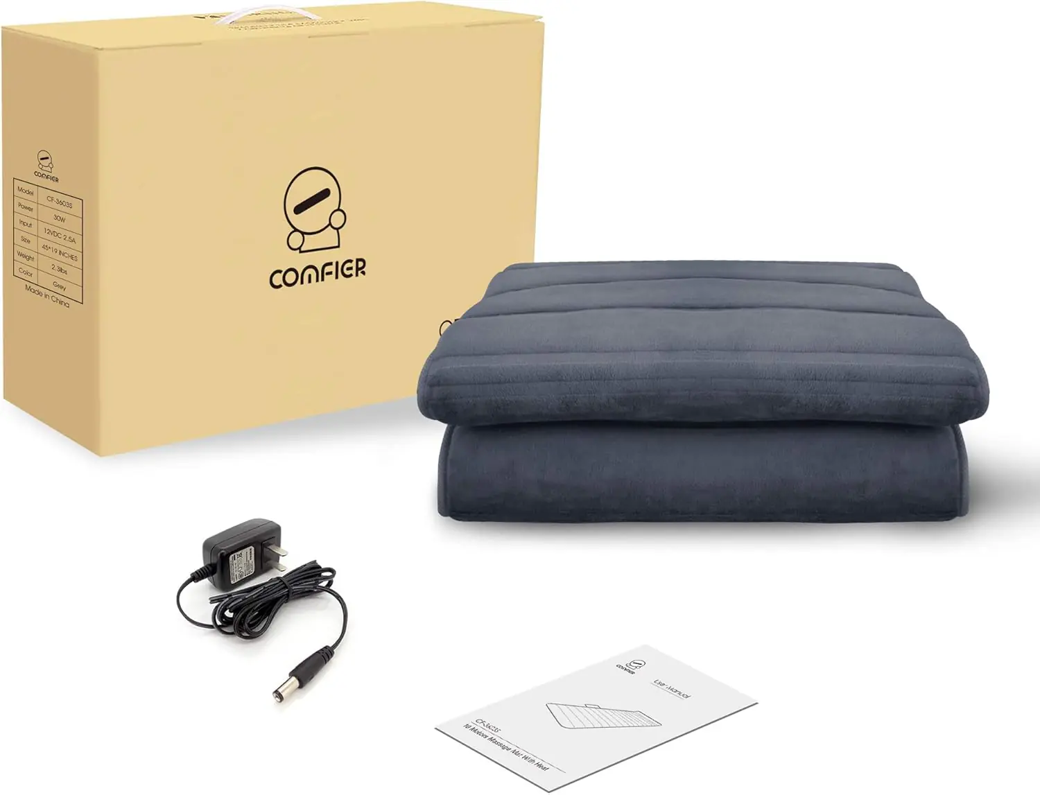 Comfier Full Body Massage Mat Pad With Heat Chair Pad With 10 Vibration Motors 2 Therapy Heating Pad With Auto Shut Off 1 1
