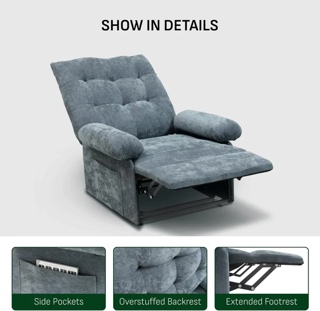 Flexispot Xl31 Power Lift Recliner Chair For Elderly Electric Lift Chair With Massage Heat Pu Leather Reclining Sofa Wcu 3