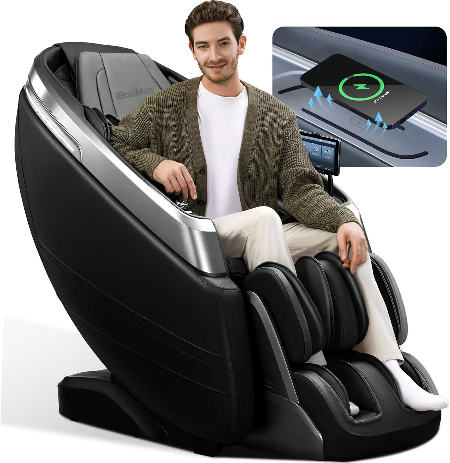 Iboomas 4d Massage Chair Zero Gravity Massage Chair Full Body With 24 Modesautomatic Footrest Extensionsleep Modeshoulde