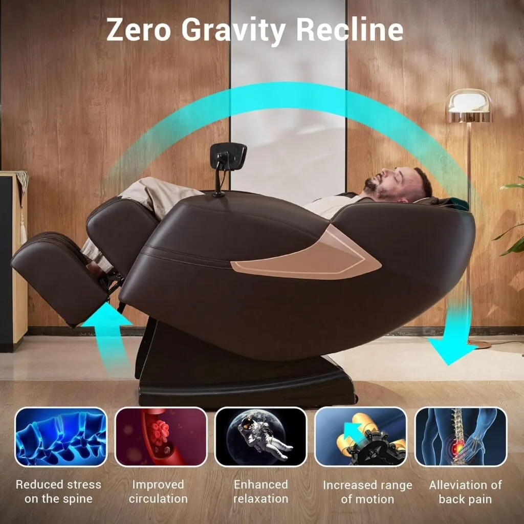 Massage Chair 14 Massage Points Full Body Massage Chair Zero Gravity Extra Large Shiatsu Recliner Wlumbar Calf Heating 2 4