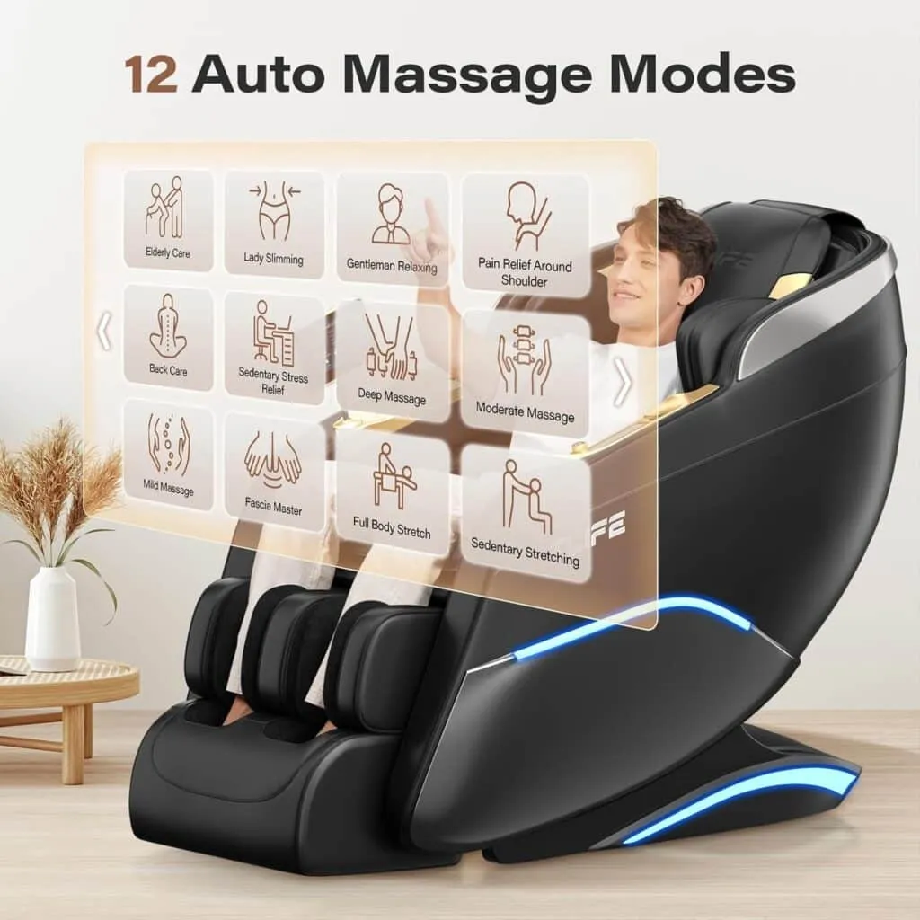 Massage Chair Full Body 160zero Gravity Recliner With Body Scan 50 Sl Track Shiatsu Massage Chair Fixed Point Massage Fo 4