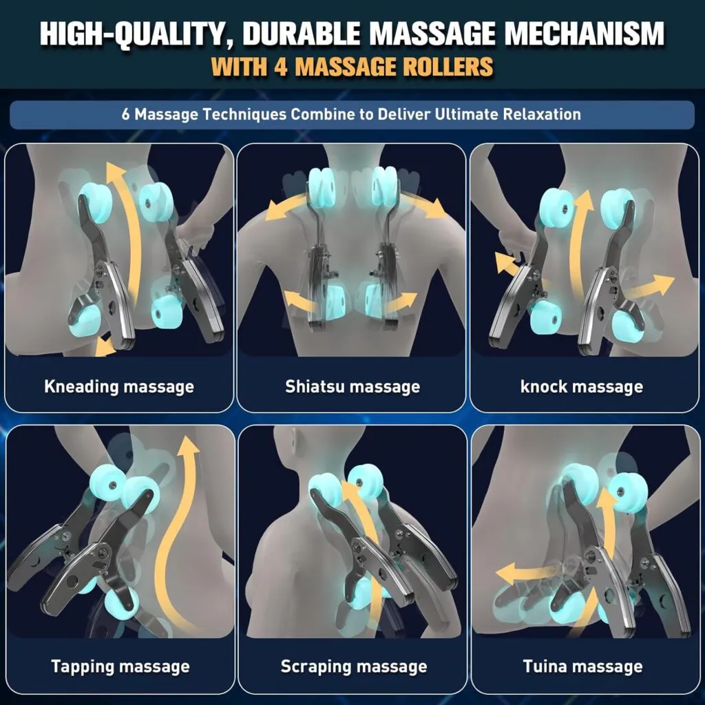 Massage Chair Full Body 2025 Zero Gravity Sl Track Shiatsu Massage Recliner Chairs With 12 Auto Modes Foot Rollers Waist 3