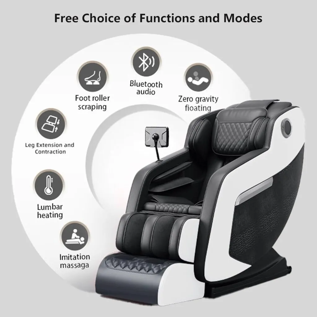 Massage Chair Full Body Zero Gravity Shiatsu Massage Chair Recliner Heating Bluetooth Audio Airbag Massage Foot Rollers 1 2