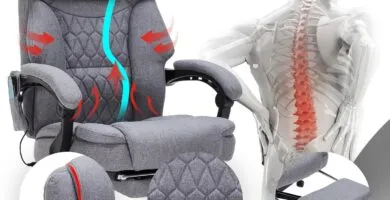 Massage Office Chair With Foot Rest 6 Points Vibration And Heat Home Office Desk Chairs For Heavy People 400lbs Reclinin 1