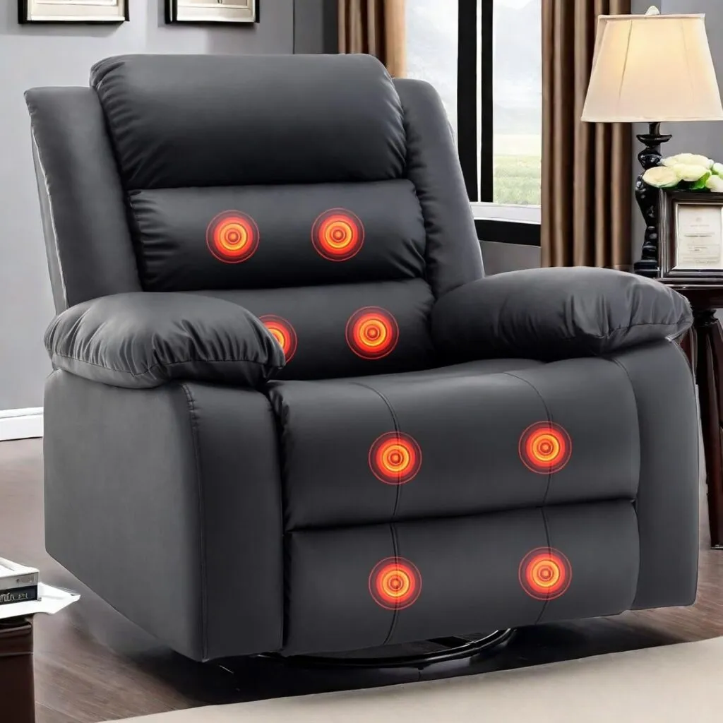Recliner Chair Wide Rocker Chair Rocking Chair With Massage And Heat360swivel Nursery Rocking Chairs Oversized Recliner 1 4