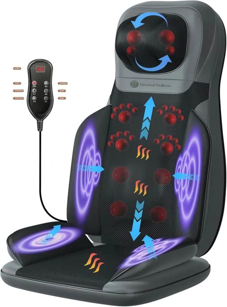 Shiatsu Massage Chair With Heat Full Back Shiatsu Rolling Comfortable Massage Chair Pad For Stress Relief Gift For Herhi