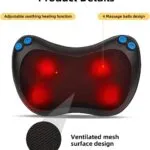 Shiatsu Neck And Back Massager Pillow With Heat Portable Easy To Clean Massager For Npain Deep Tissue Kneading For Neck 1 4