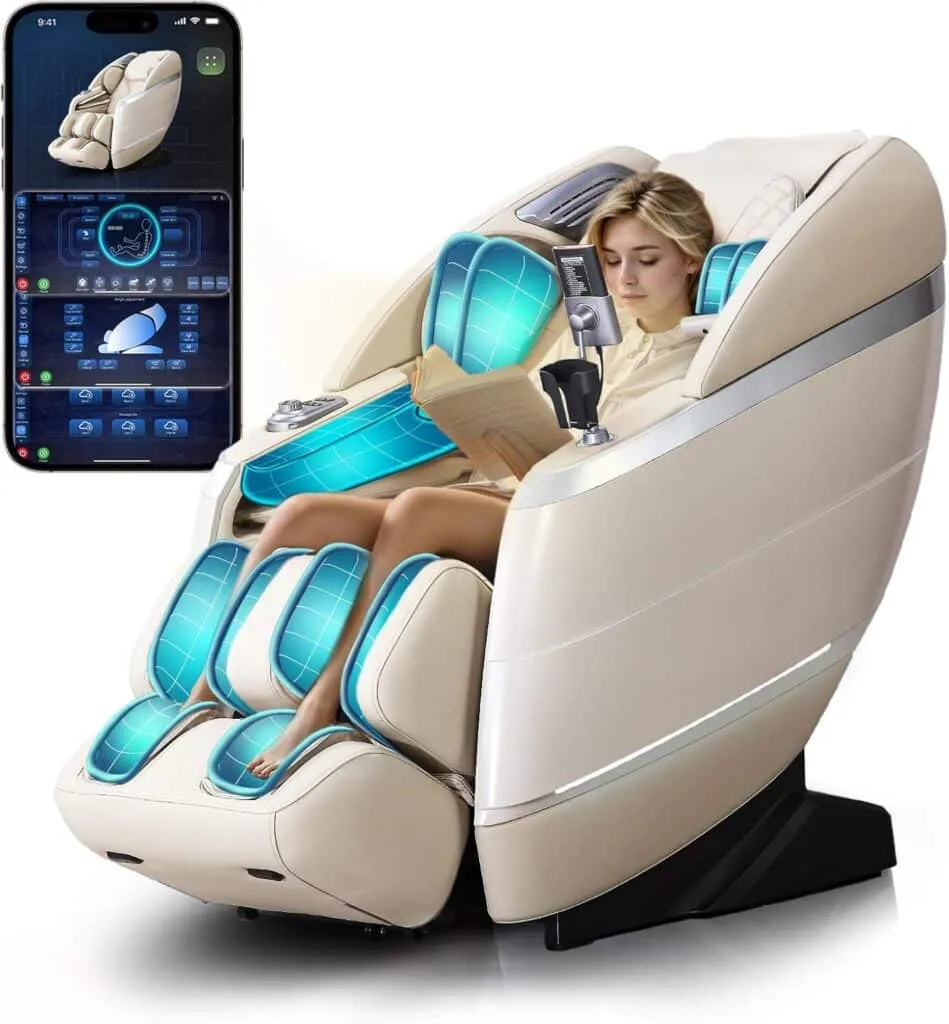 4d Full Body Massage Chair With Flexible 166 Track Reading Light 18 Massage Modes 11 Techniques 36 Airbags Zero Gravity
