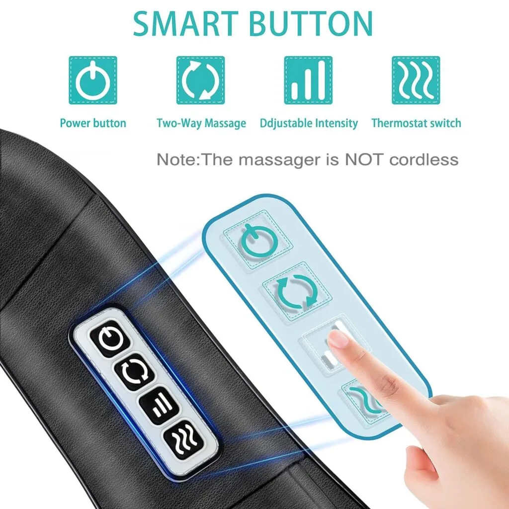 Aerlang Shiatsu Back And Neck Massager Back Massager Deep Tissue Kneading Neck And Shoulder Massage With Heat Electric M 3