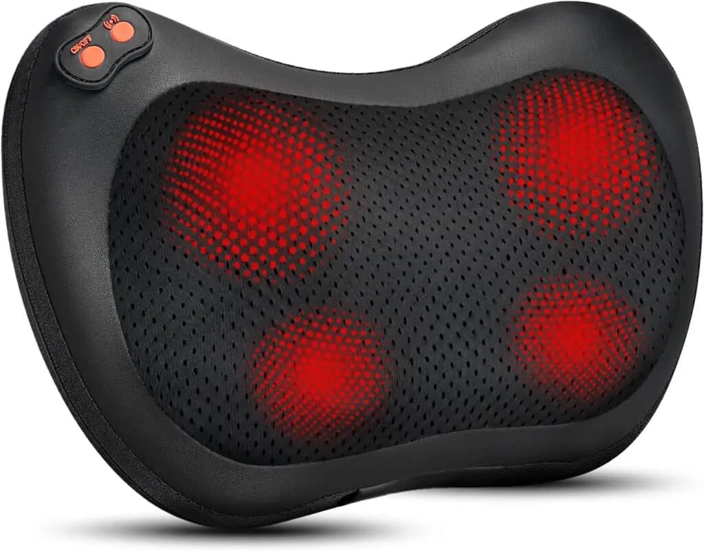 Back Massager Shiatsu Neck Massager With Heat Electric Back Massager For Shoulder Back Leg Deep Tissue Kneading Massage
