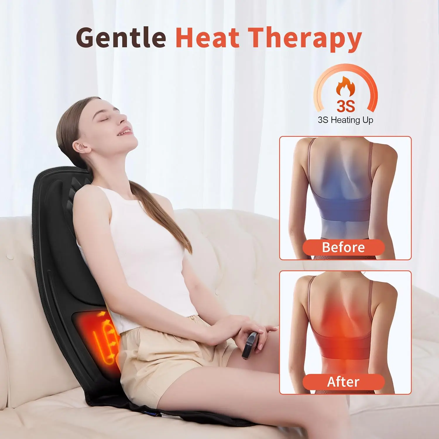 Back Massager With Heat Massage Chair Pad With 3d Lumbar Support For Back Pain Relief Portable Massage Chair Cushion Gif 1