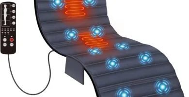Comfier Vibration Massage Mat With Heat App Control Movable Shiatsu Neck Massage Pillow 4 Heating Pads 10 Massage Nodes 1 3