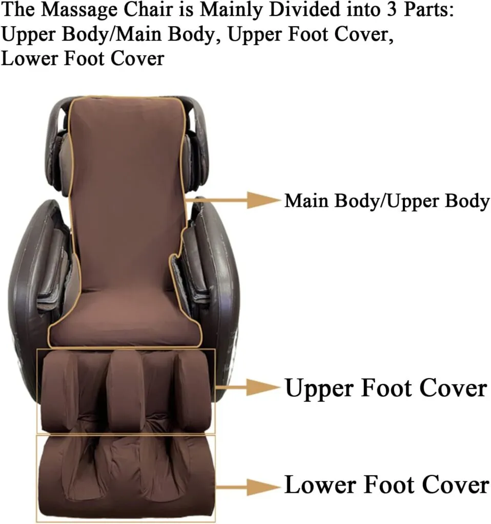 Evuru Massage Chair Cover Armchair Slipcovers Full Body Shiatsu Massage Chair Cover Machine Washable Dust Proof Recliner 1