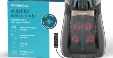 Homedics Back Massager With Heat Shiatsu Elite Ii Heated Neck And Back Massage Cushion 3 Different Massage Styles And 3