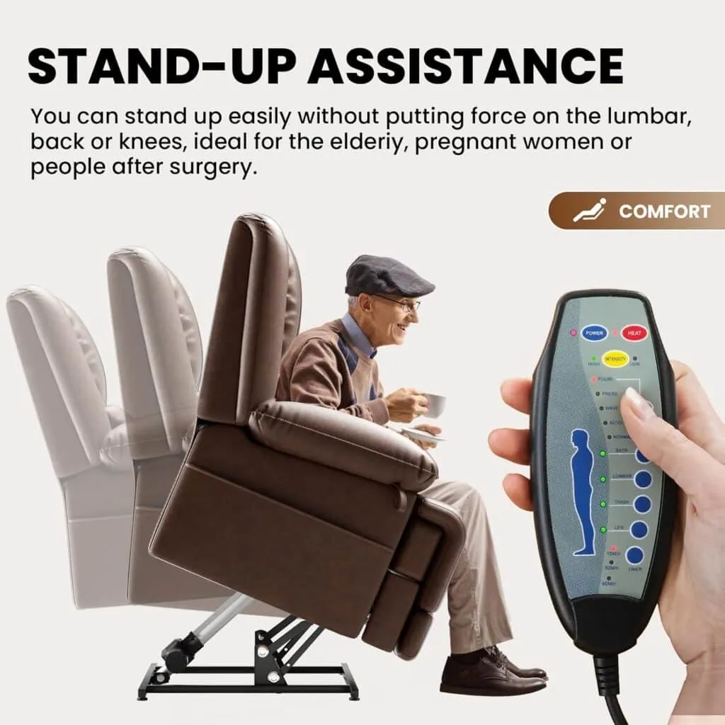 Large Dual Motor Power Lift Recliner Chair With Massage And Heat For Elderly People Infinite Positionusb Ports And Remot 3