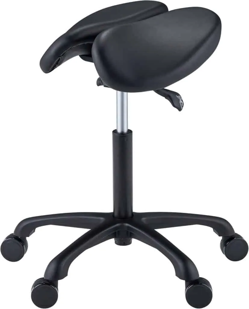 Master Massage Berkeley Saddle Stool With Black Aluminum Base 1