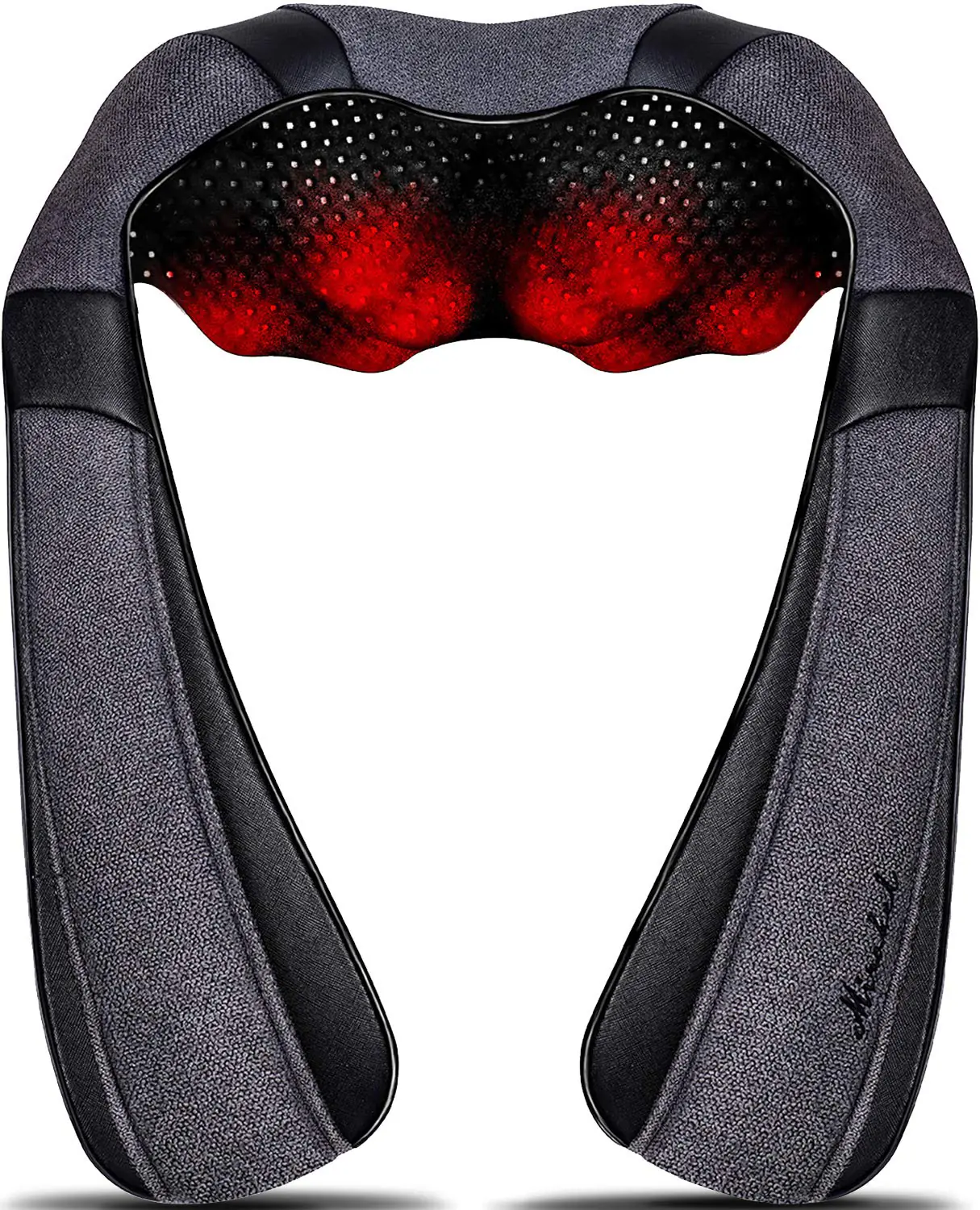 Mirakel Shiatsu Neck Back Massager With Heat Deep Tissue Neck Back Shoulder Pain Relief Ergonomic Design Shoulder Massag