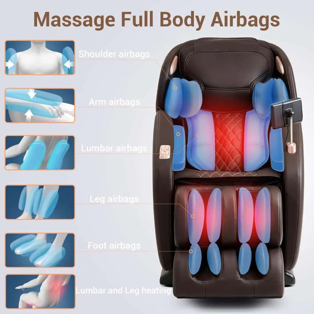 Mynta 3d Massage Chair Zero Gravity Full Body The Sl Track Bigger Massage Chair 12 Auto Massage Modes Lumbar And Calf He 1