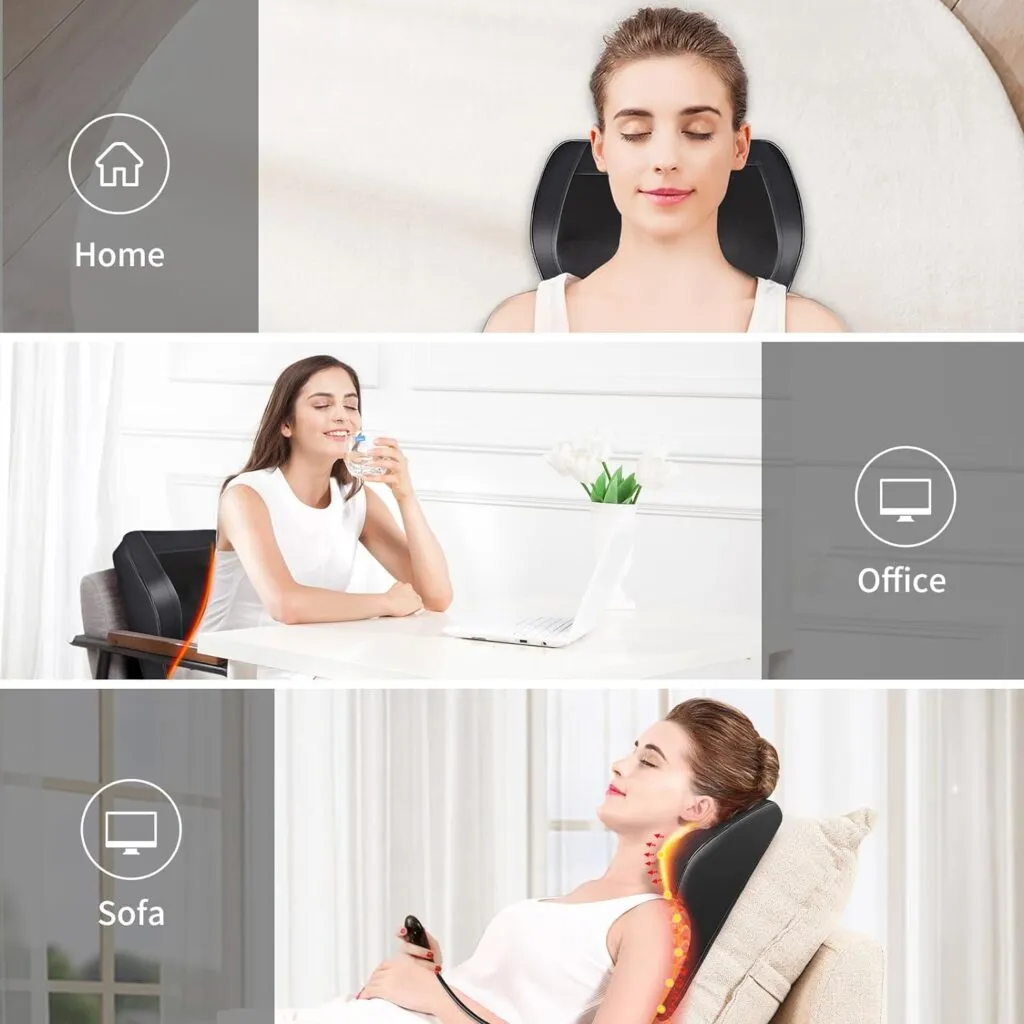 Neck Massager With Heat 3d Kneading Massage Pillow For Pain Relief Massagers For Neck And Back Shoulder Leg Gifts For Me 2