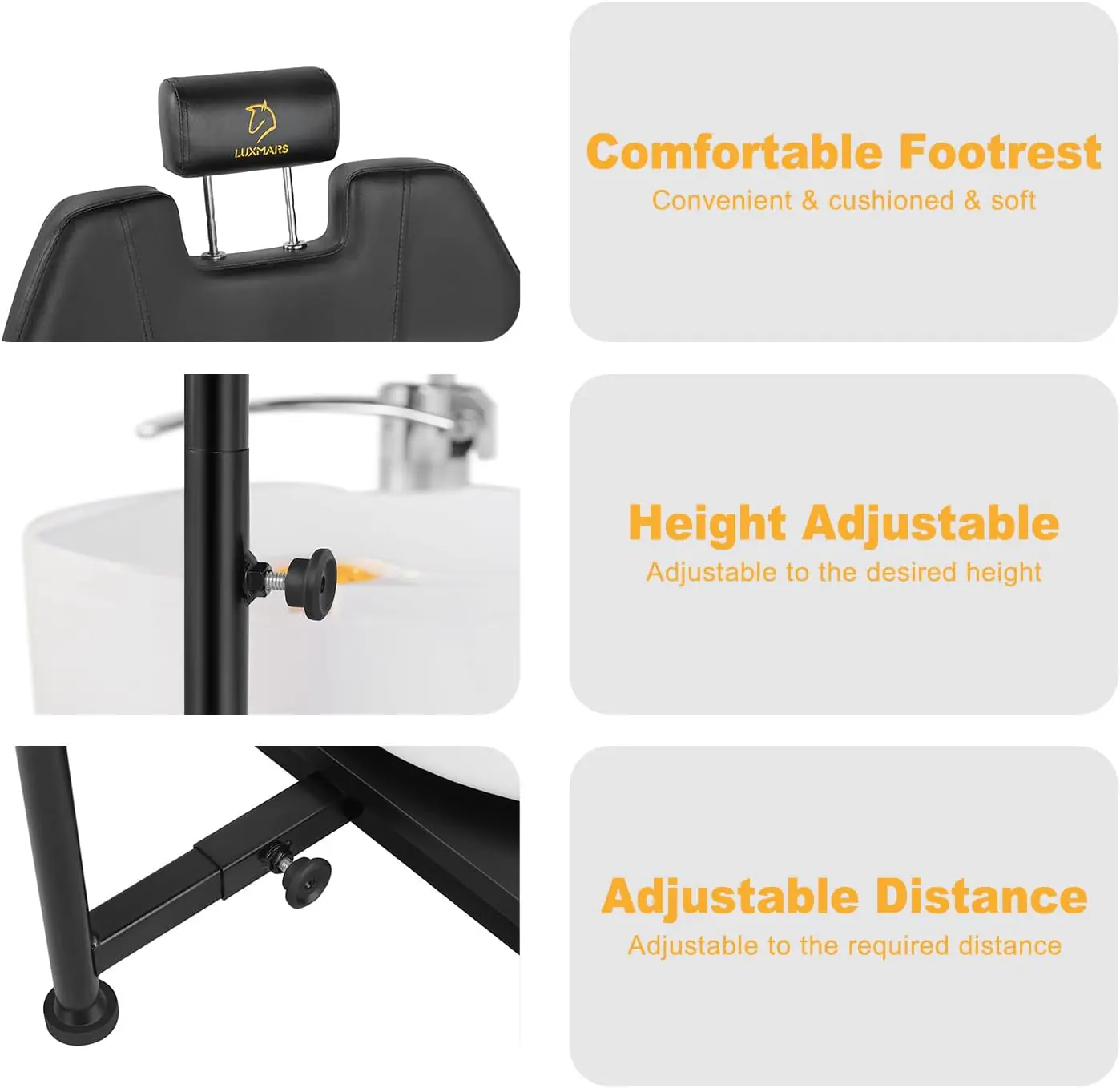 Pedicure Chair With Stool Massage Foot Bath Hydraulic Pedi Chair For Foot Bath Pedicure Chair 360 Rotation Height Adjust 3