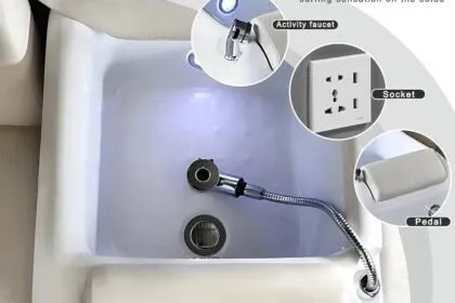 Pedicure Massage Chair For Nail Tech Manicure Spa Chair With Smart Foot Bathtub Luxury Salon Chairs For Manicure Eyelash 3