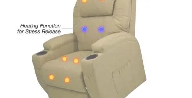 Power Lift Recliner Chair With Massage And Heat For Elderly Oversized Recliner Single Chair With 2 Cup Holders And Side 1 3