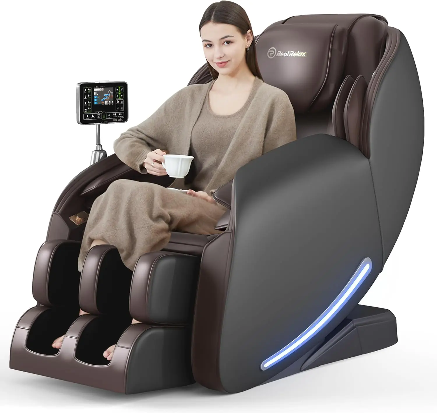 Real Relax 2025 Massage Chair Full Bodyzero Gravity 3d Sl Track Shiatsu Massage Recliner With Body Scanthai Stretching A