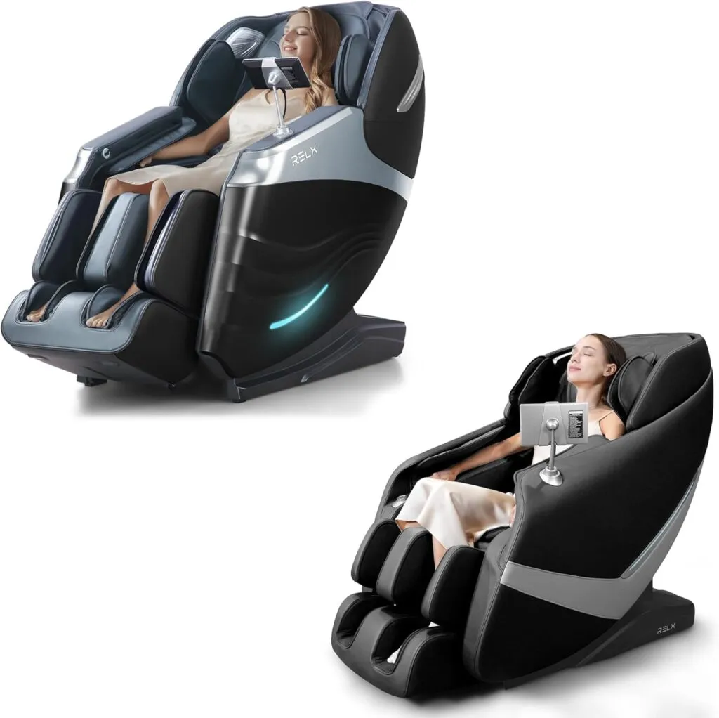 Relx Massage Chair Full Body Zero Gravity Sl Track Shiatsu Massage Chair 12 Modes 8 Auto Modesblack Black