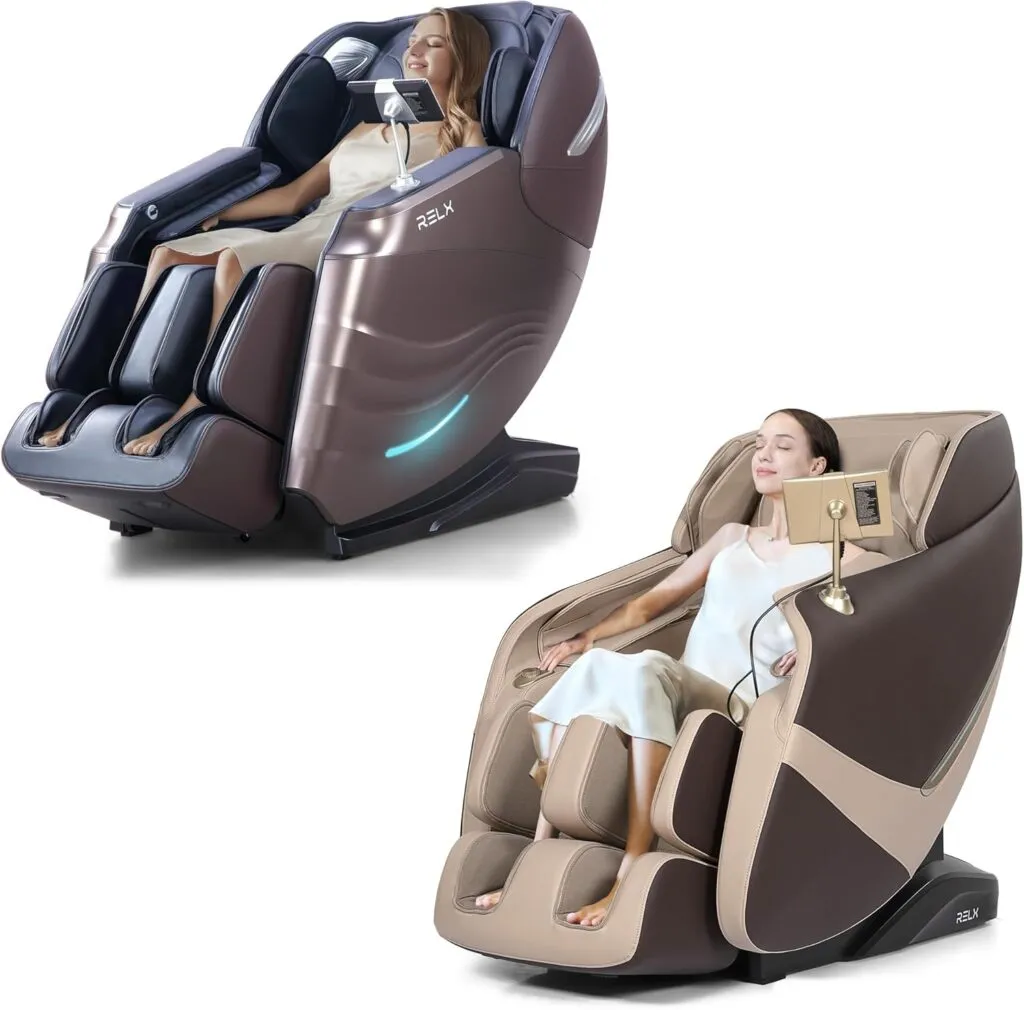 Relx Massage Chair Full Body Zero Gravity Sl Track Shiatsu Massage Chair 12 Modes 8 Auto Modesbrown Coffee