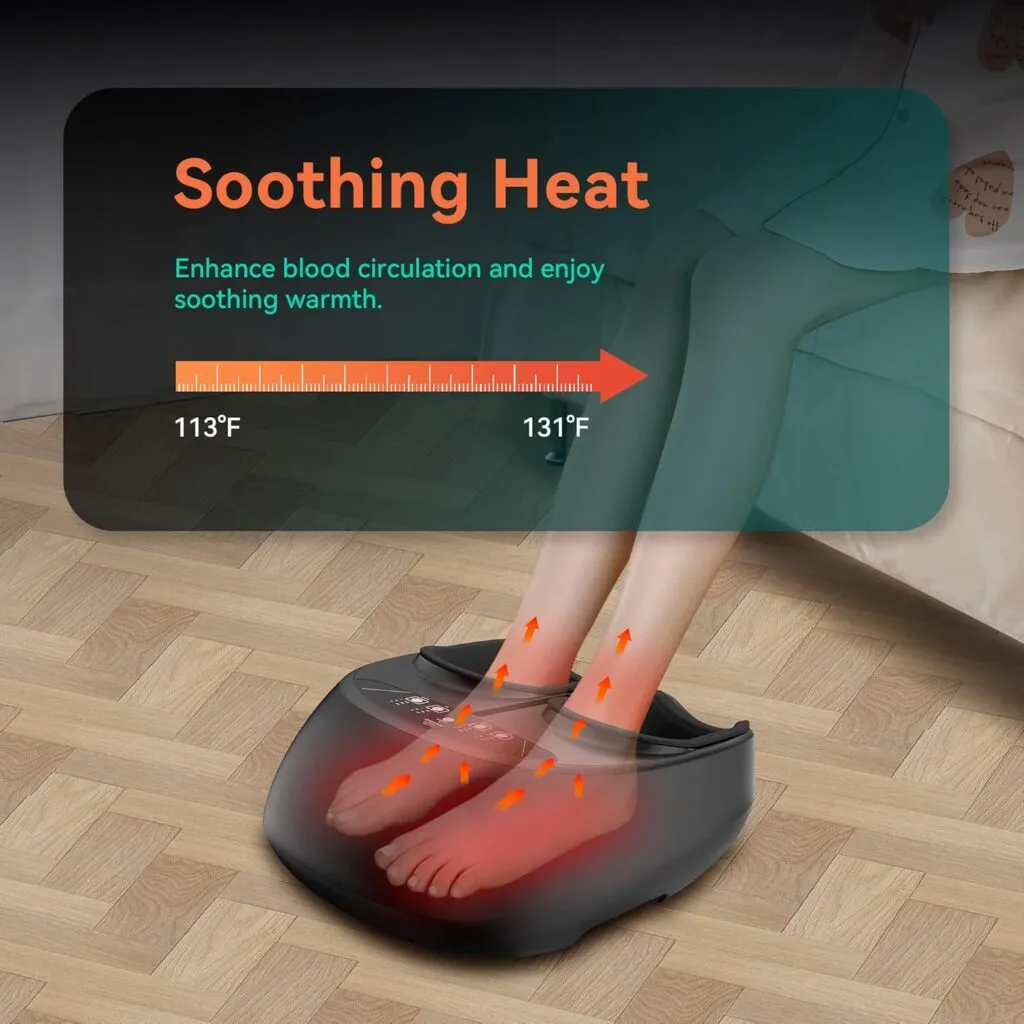 Snailax Foot Massager With Heat Fsahsa Eligible Remote Control Shiatsu Heated Foot Massager Machine With Deep Kneading R 3