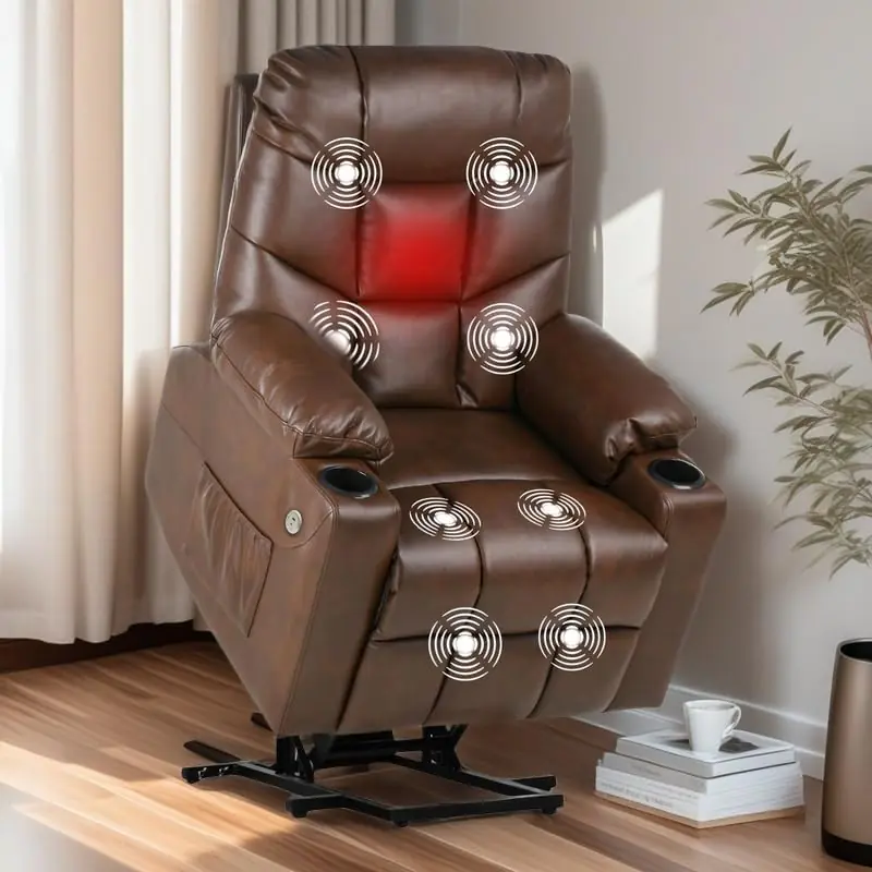 Yitahome Power Lift Recliner Chair With Massage And Heatelectric Fabric Recliner Chair For Elderly With Usb Ports Side P