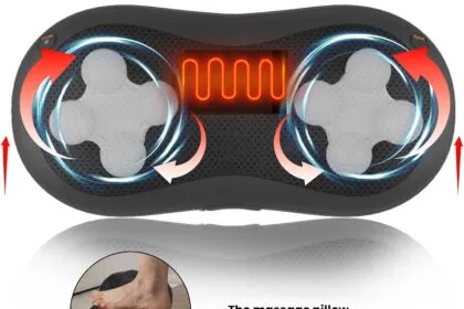 Adjustable Neck Shoulder Massage Pillow With Magic Strap High Power Copper Motor Hand Control Heating Back Massager For 1 12