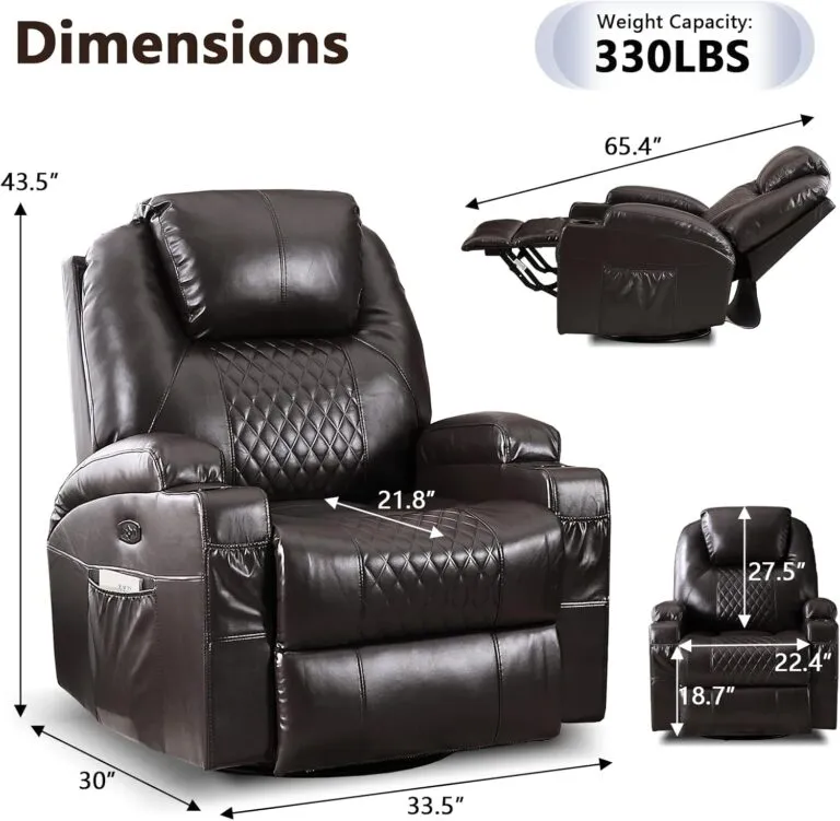 AHMED Power Swivel Rocker Recliner Chair Review