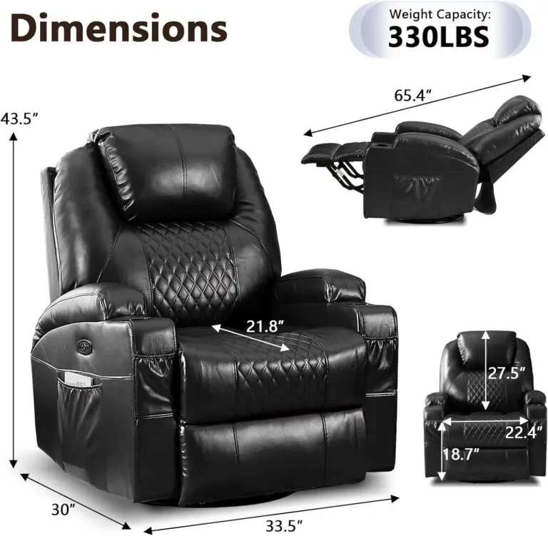 AHMED Power Swivel Rocker Recliner Chair Review